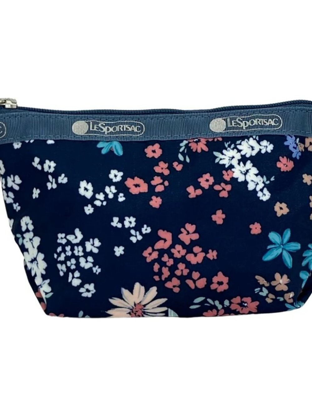 LESPORTSAC Navy Pink Multi Respo Nylon Pouch